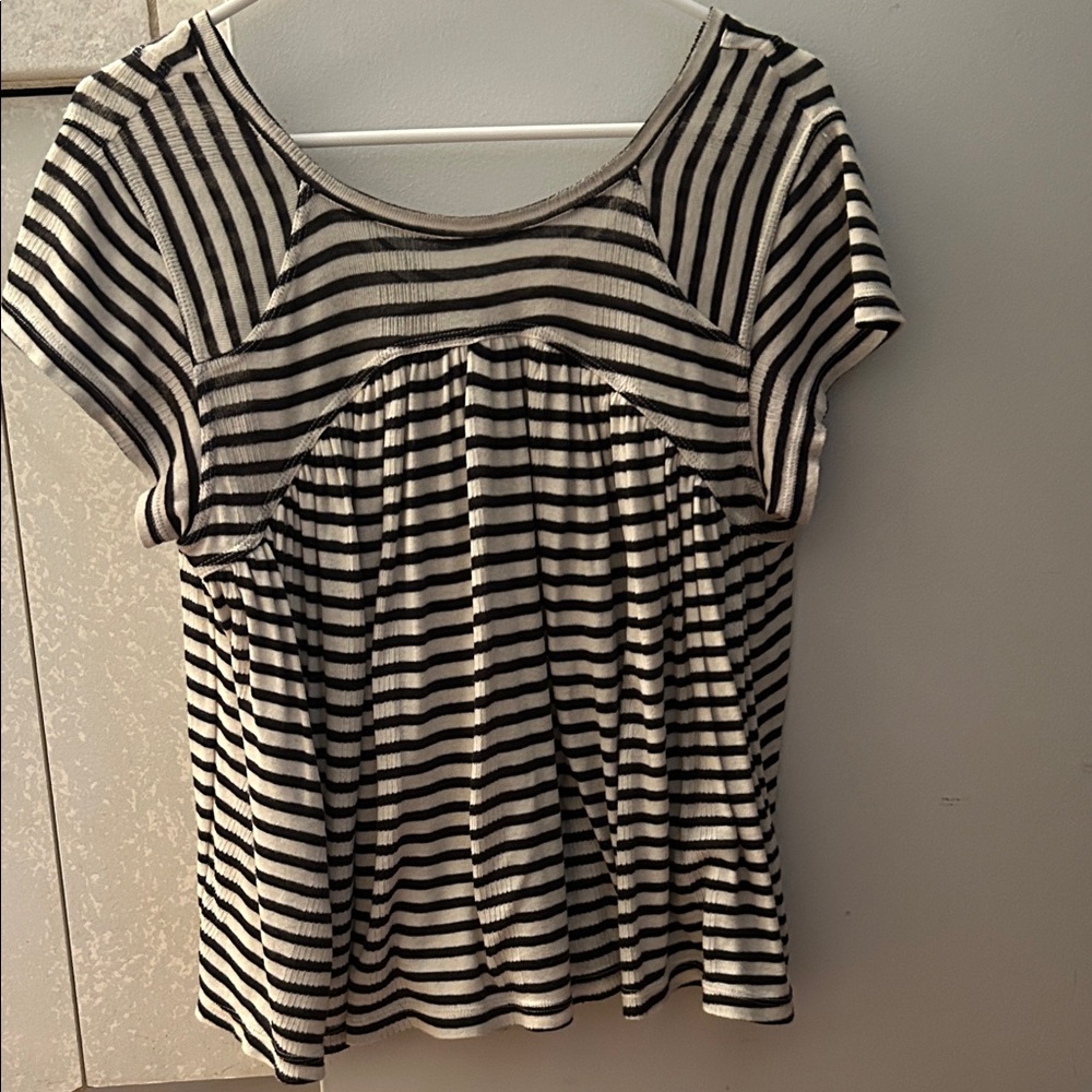 Free People Black and White Women's Top